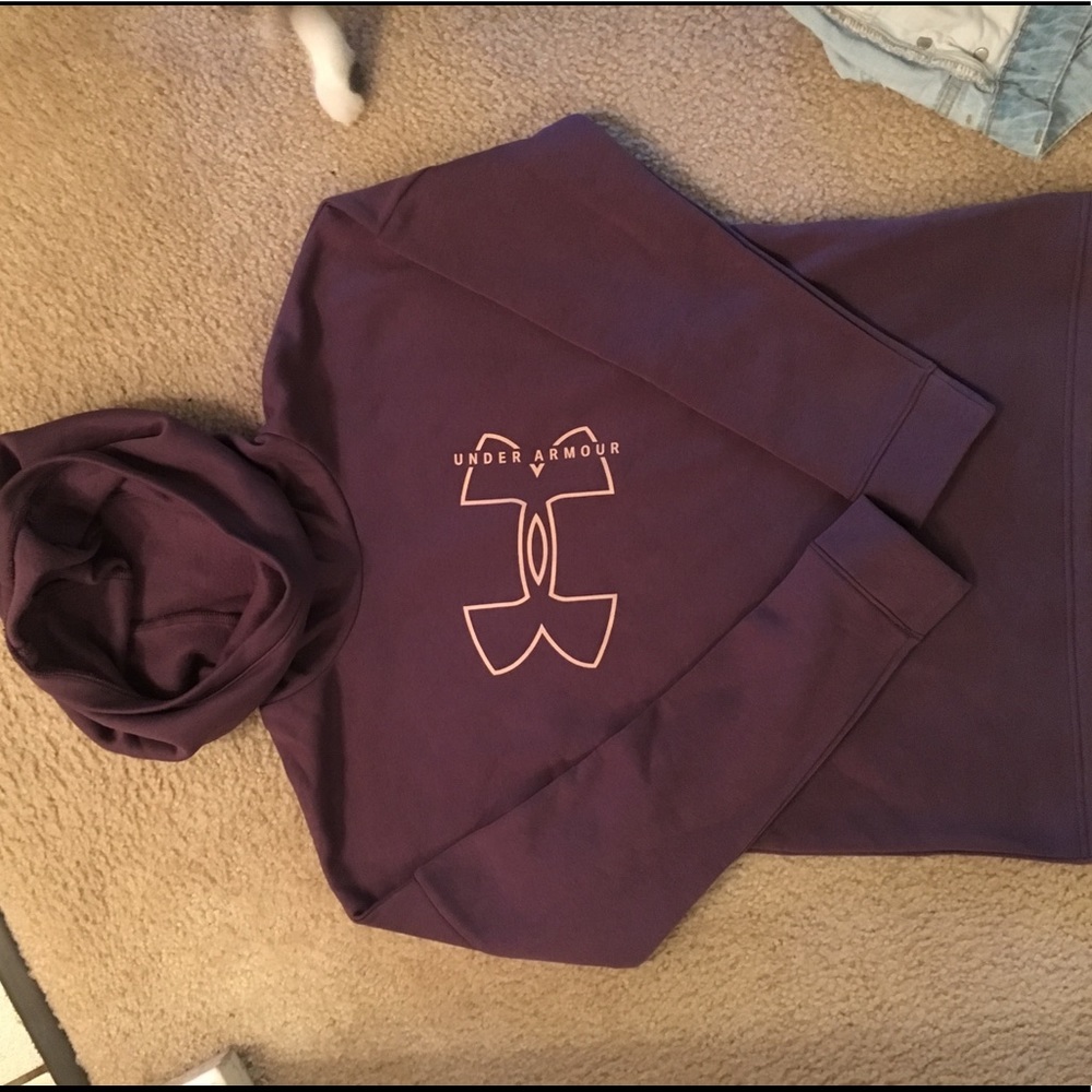 Women’s under armor purple high neck hoodie
